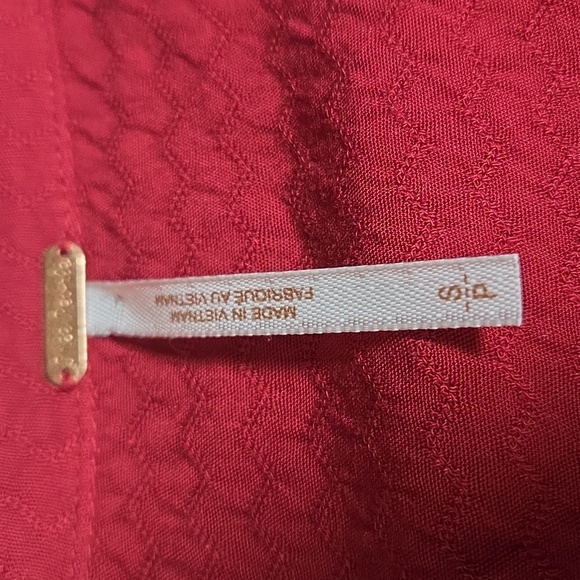 FREE PEOPLE Oversized Women's Red Button-Up Blouse,sz S But Fits a M/L. - Picture 5 of 6